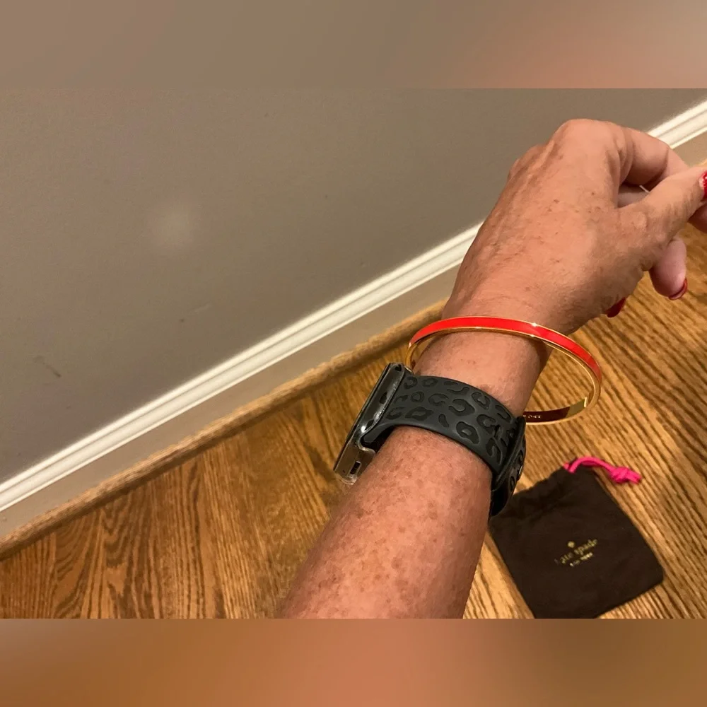 Kate Spade Red and Gold Bangle Bracelet - Picture 5 of 8